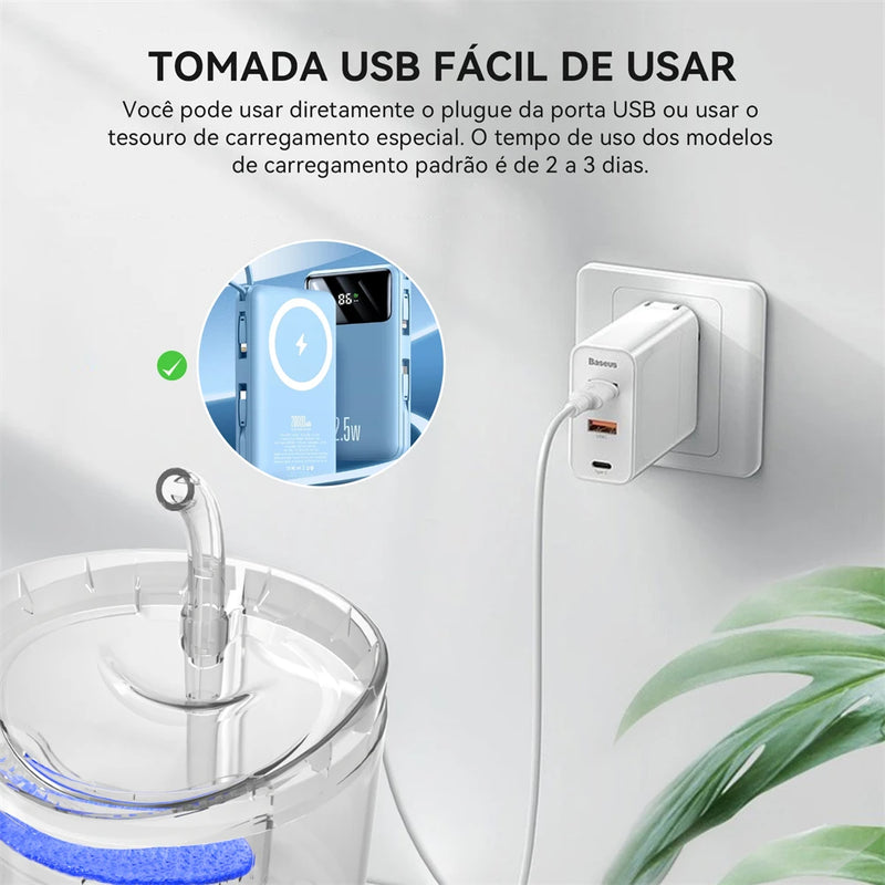 Bebedouro USB Automático com Dispensador de Água